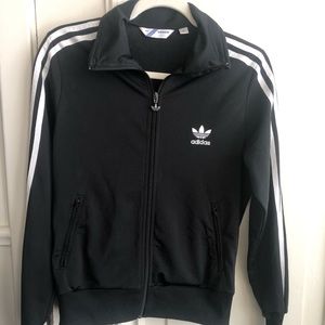 Adidas zip up size M Black with iconic logo